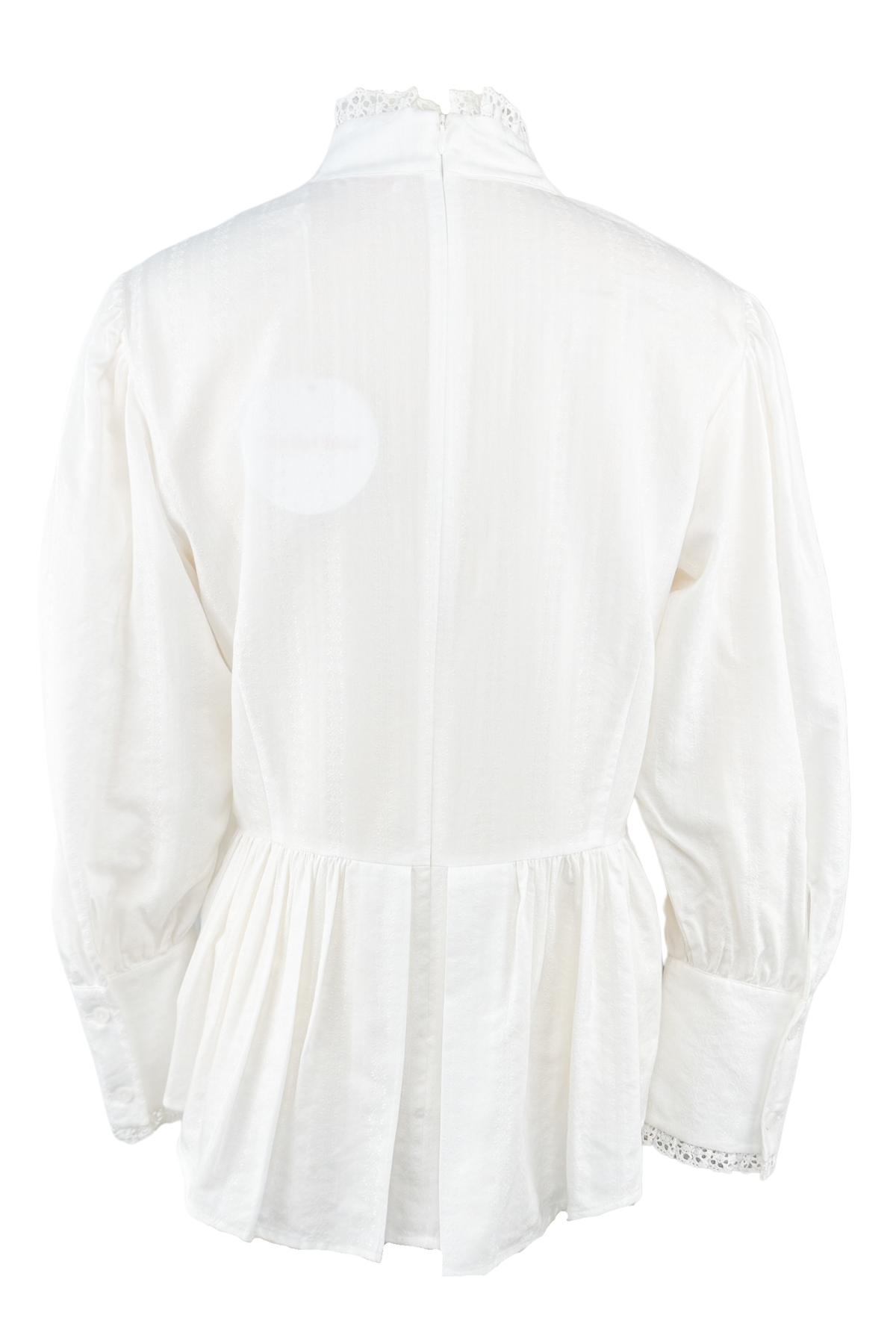 See By Chloé Mock Neck Embroidered Peplum Blouse