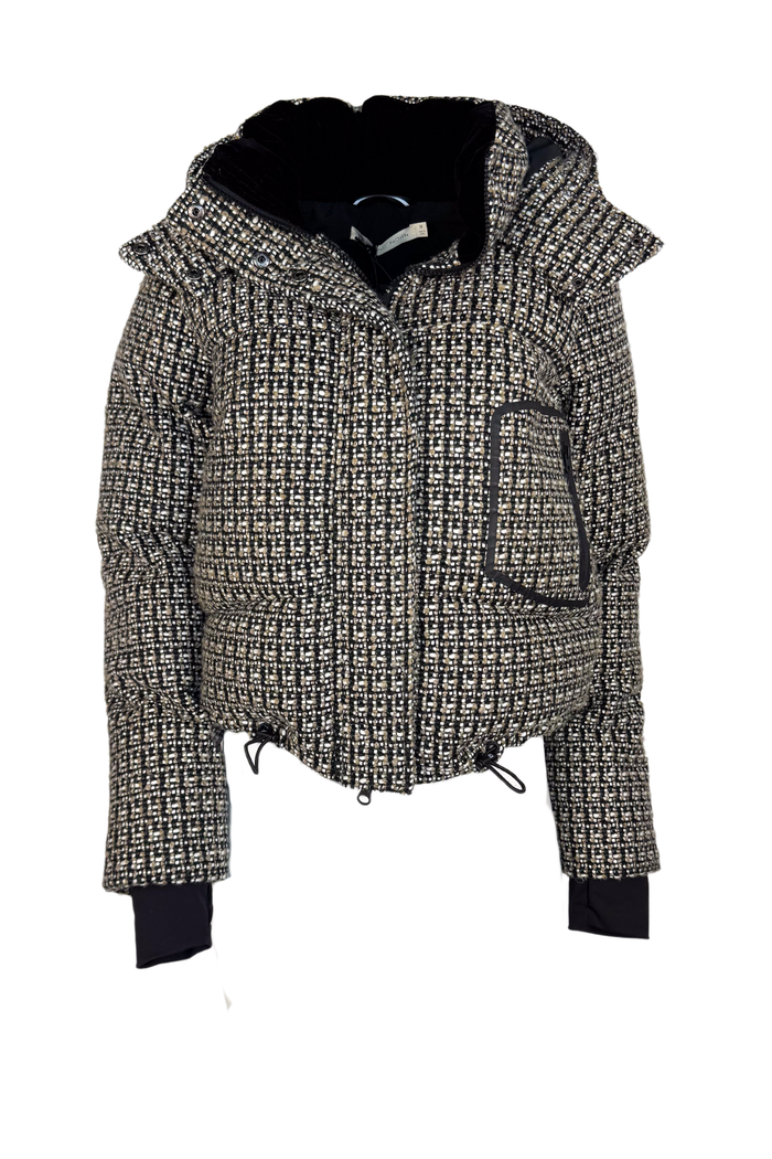 Blanc Noir Tweed Puffer