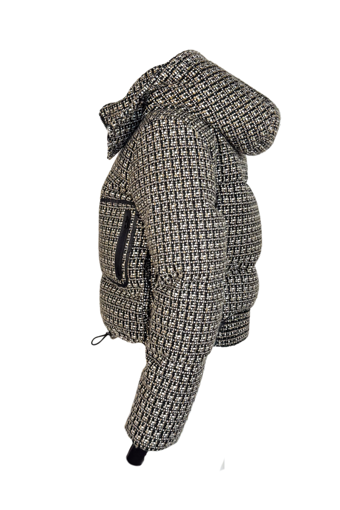 Blanc Noir Tweed Puffer