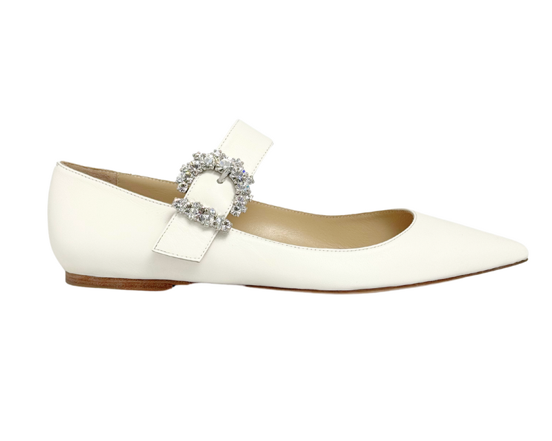 Jimmy Choo Cheri Flat in Milk