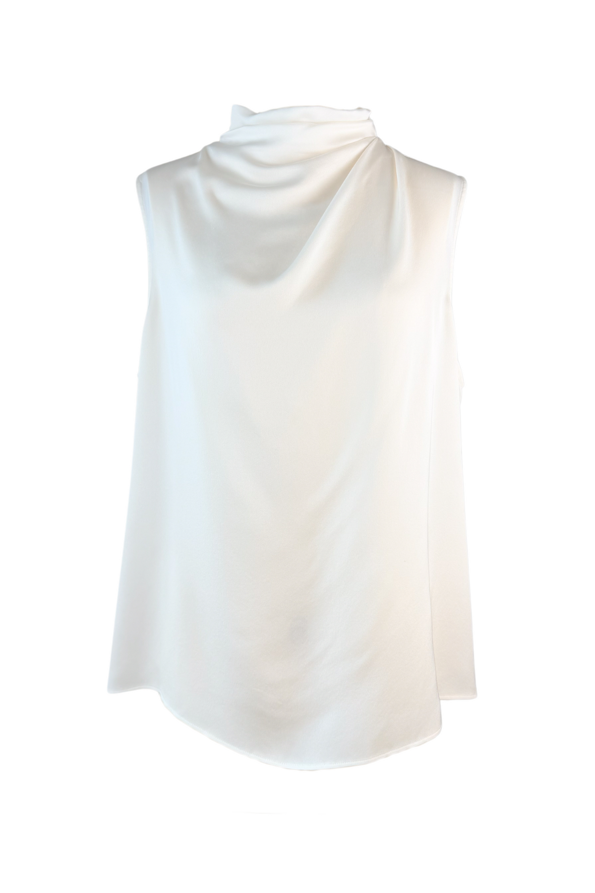 Giorgio Armani Mock Neck Sleeveless Silk Blouse