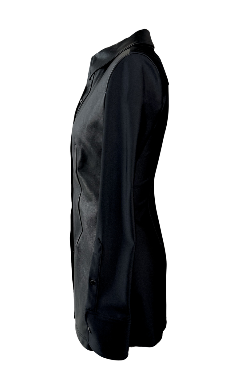 Alexander Wang Calfskin Long Sleeve Shirt With Boning