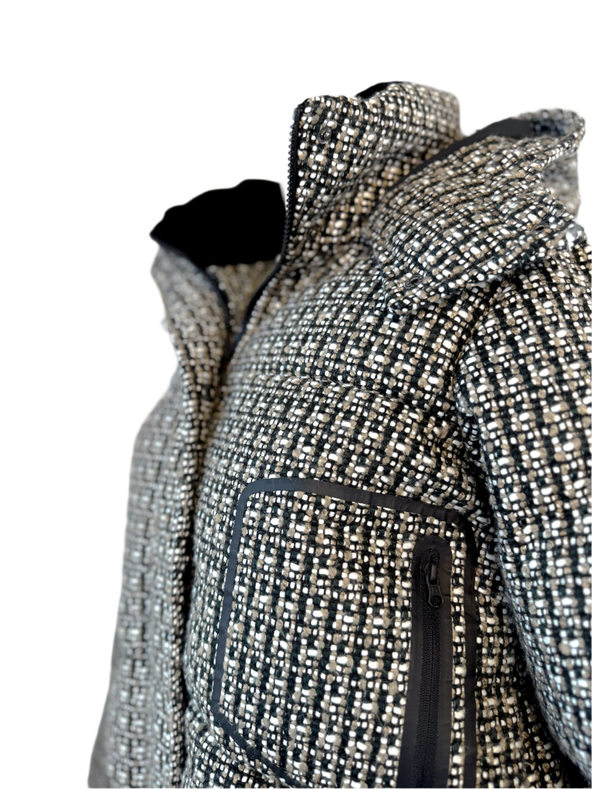 Blanc Noir Tweed Puffer - Zak and Moss